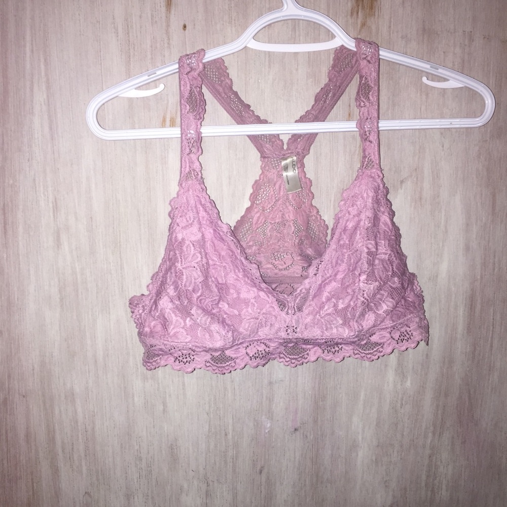 Pink lace bralette